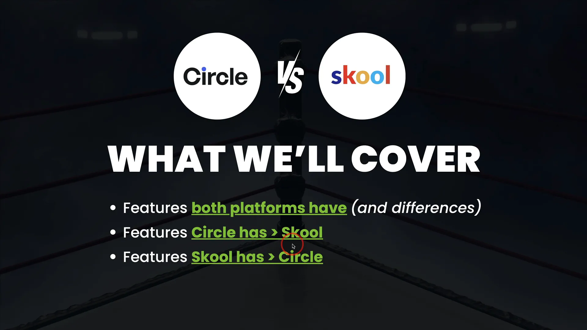 Overview of Circle vs Skool community platforms