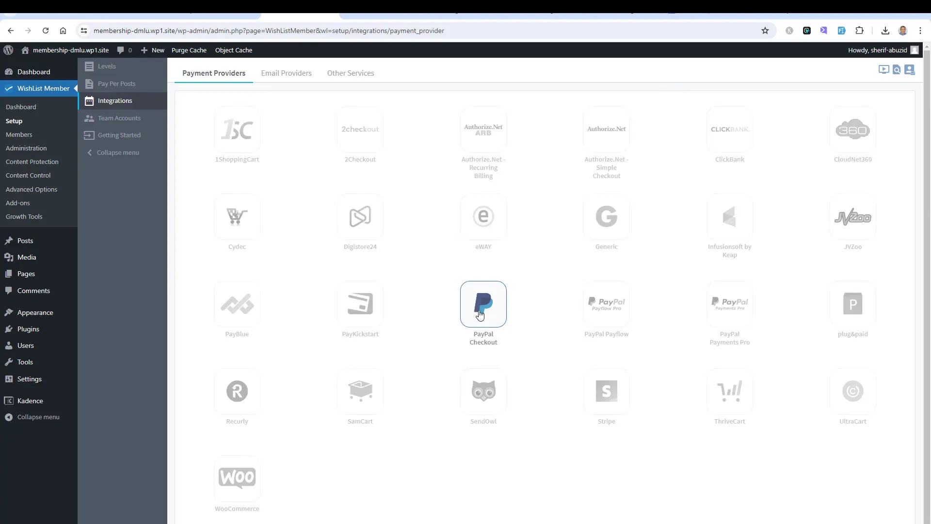 Integrating PayPal with Wish List Member