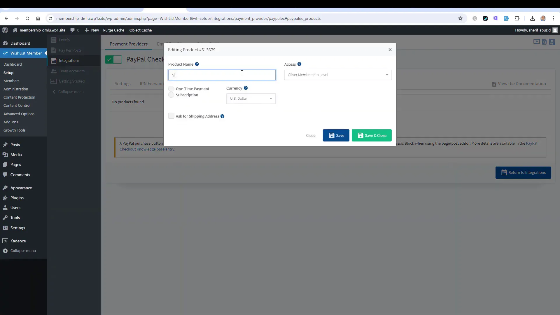 Creating membership products