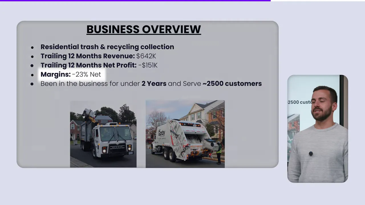 Revenue and net profit numbers shown on slide