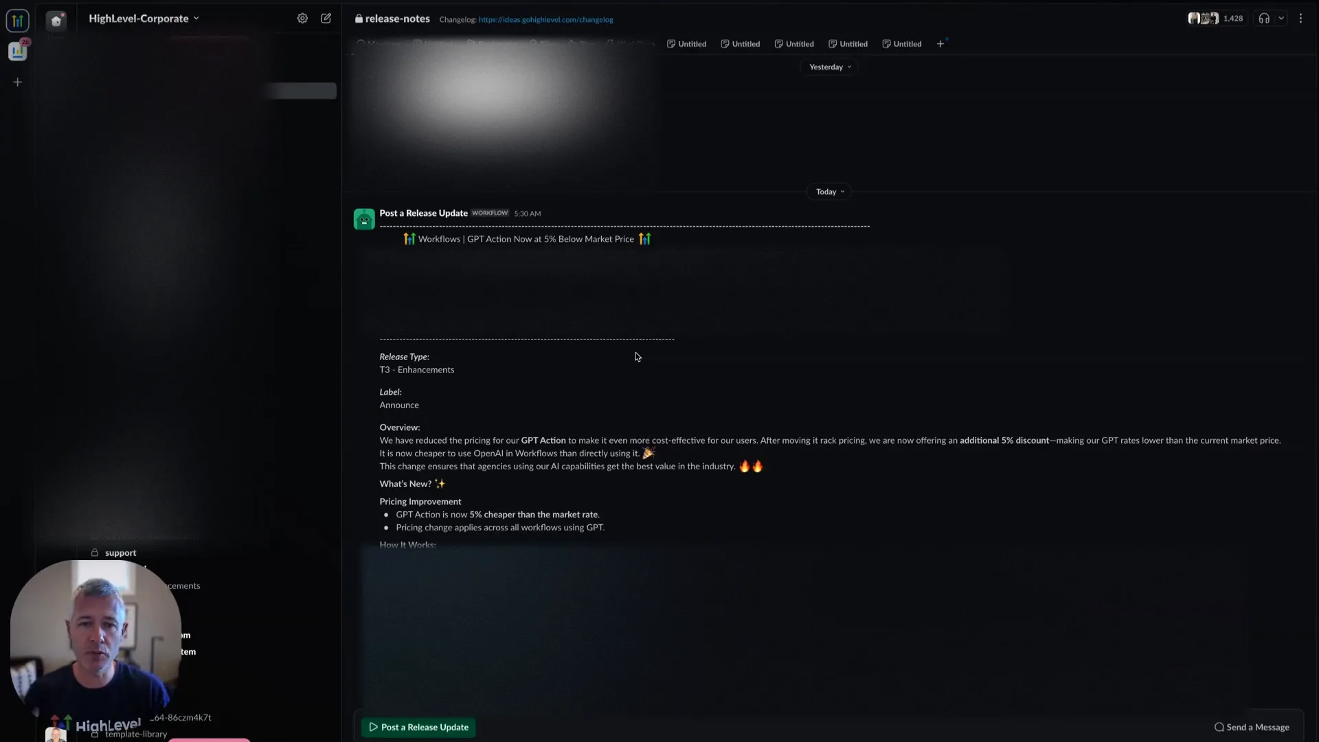 Explanation of GPT action discount on workflows