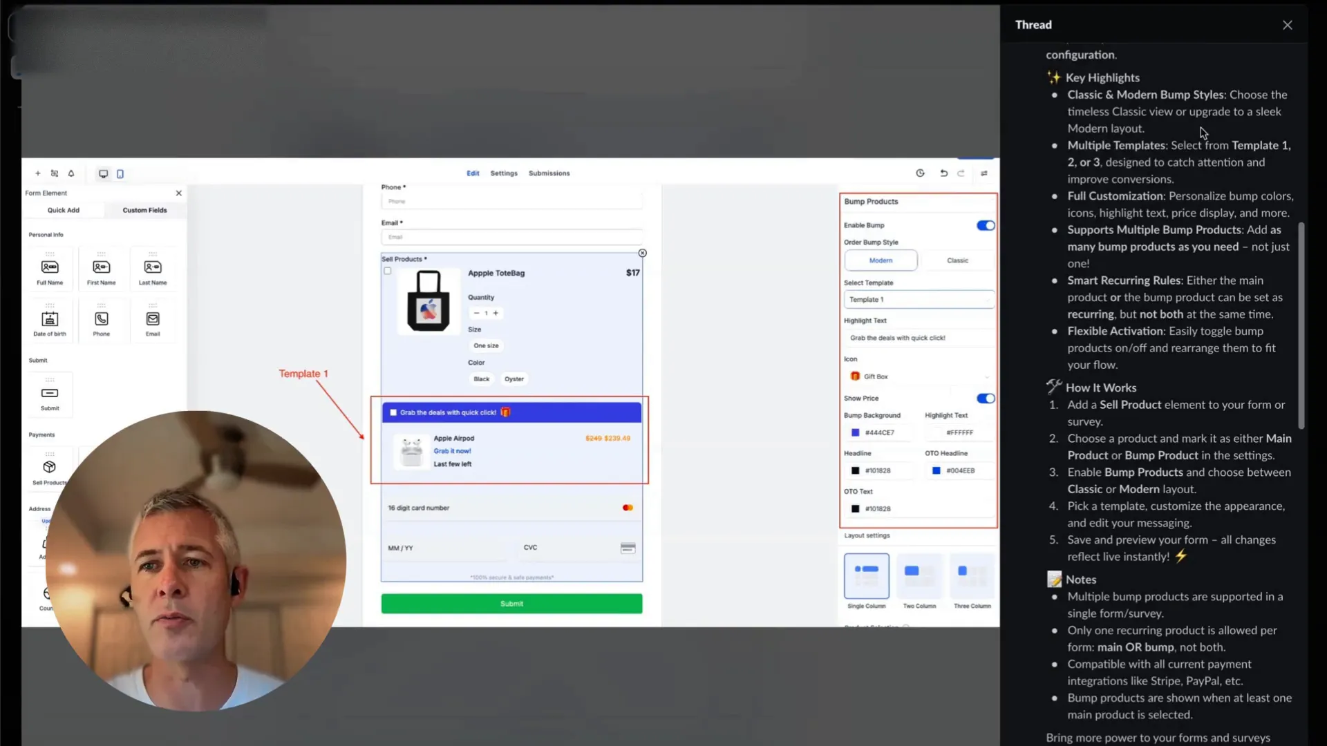 GFunnel’s drag-and-drop funnel builder interface
