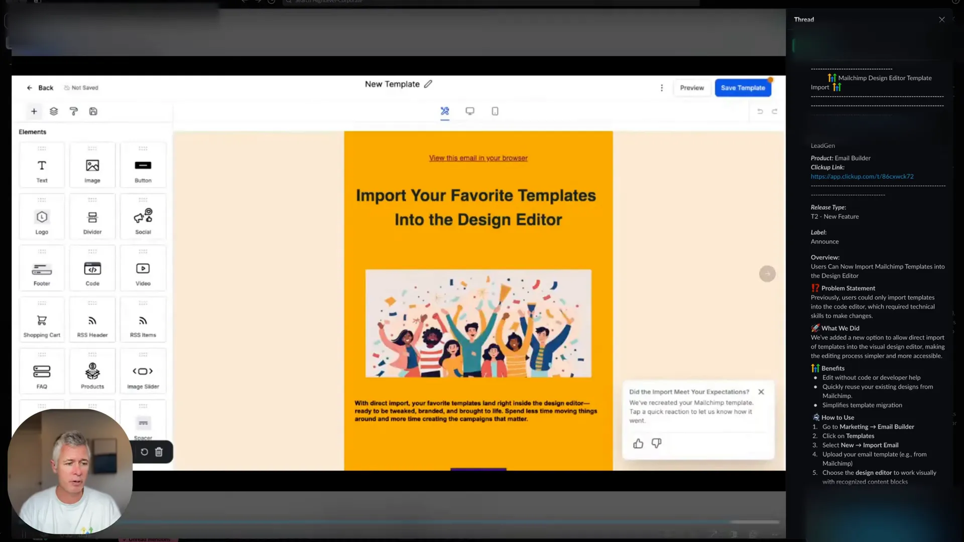 Email blocks ready for personalization and automation integration