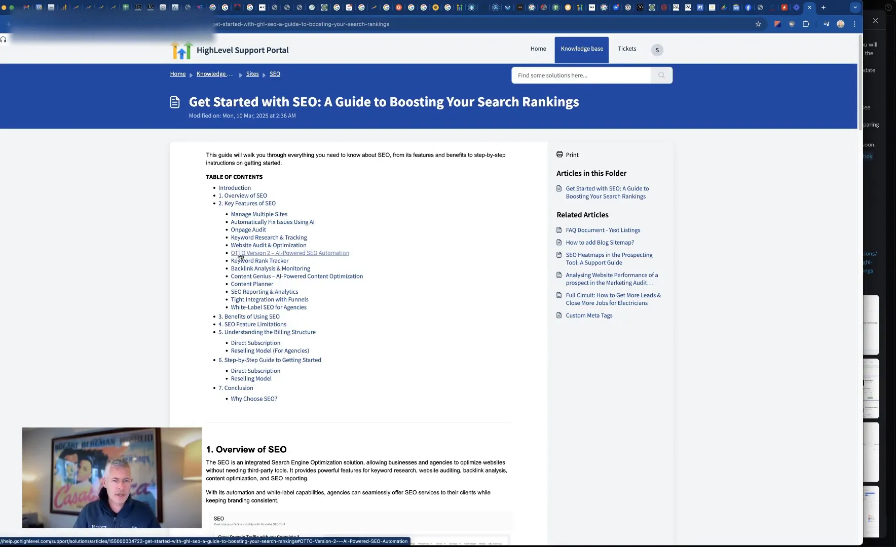 Help document for SEO