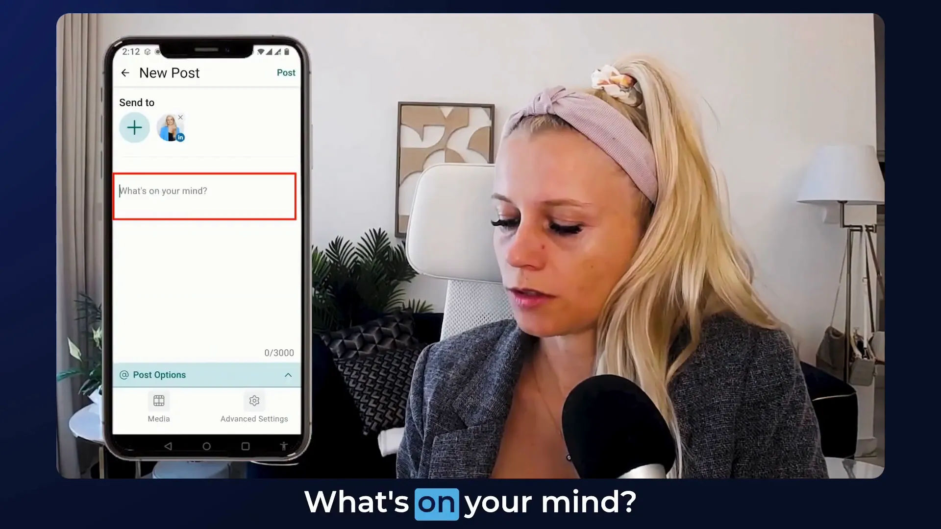 Creating a new post in the GHL mobile app