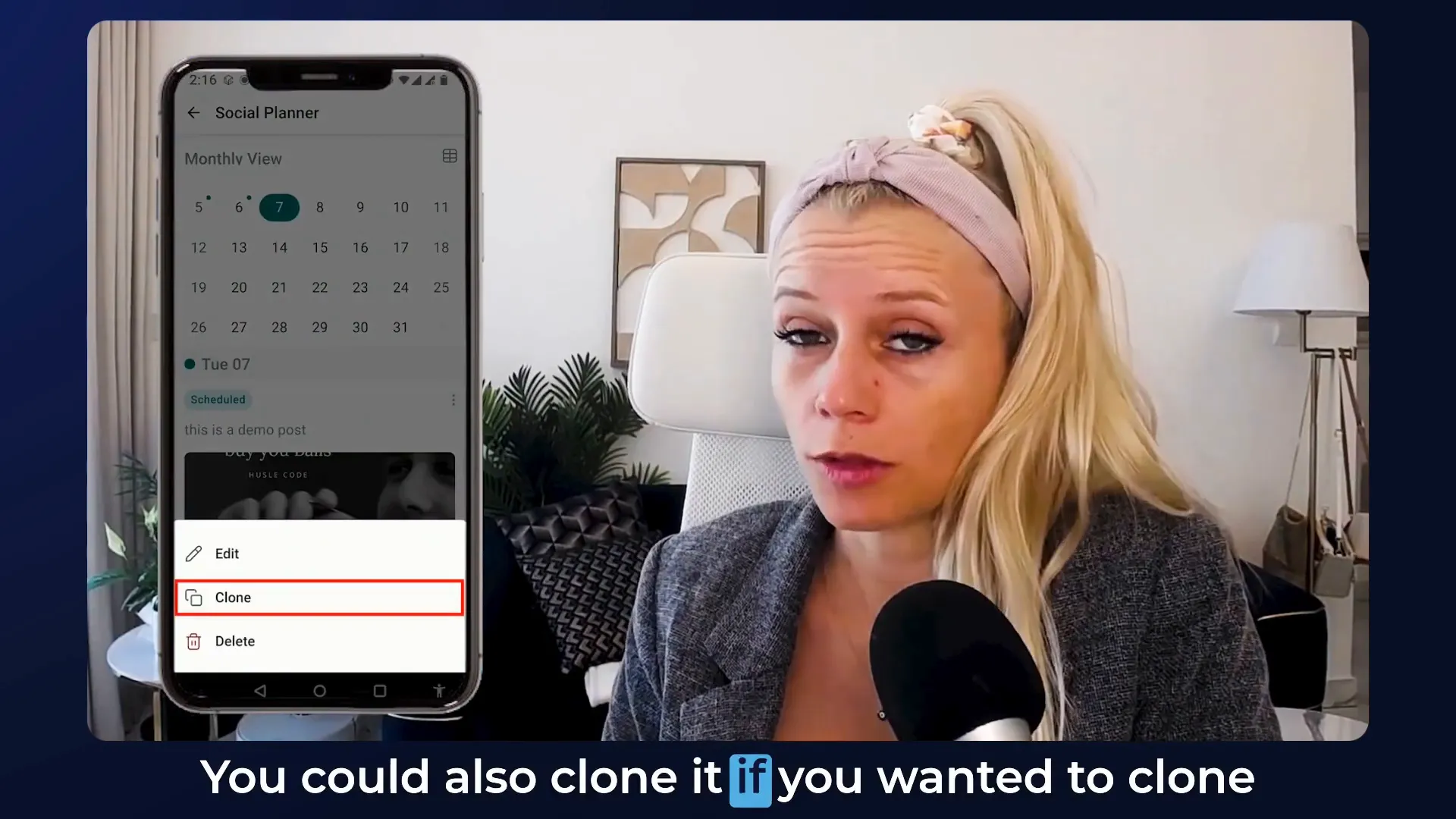 Managing scheduled posts in the GHL mobile app