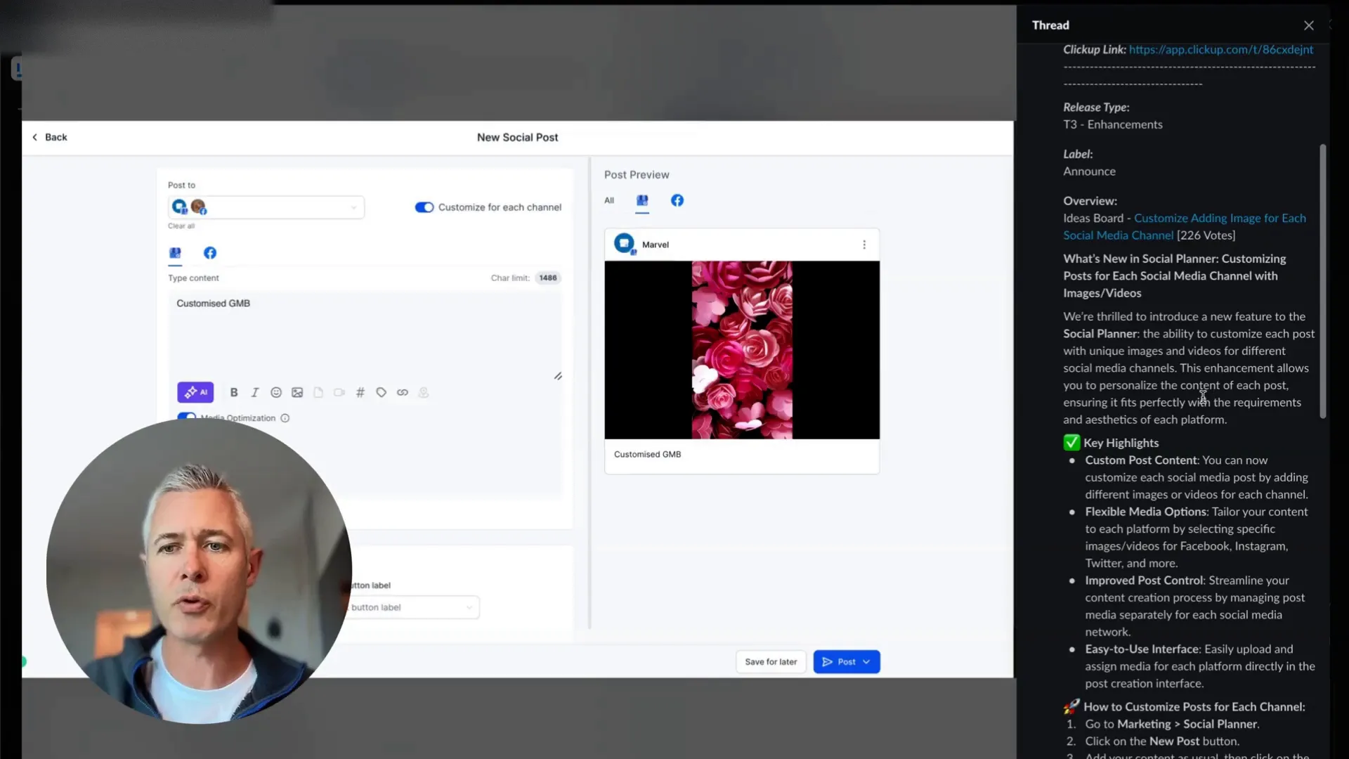 Video insight on customizing social media posts for marketing funnels
