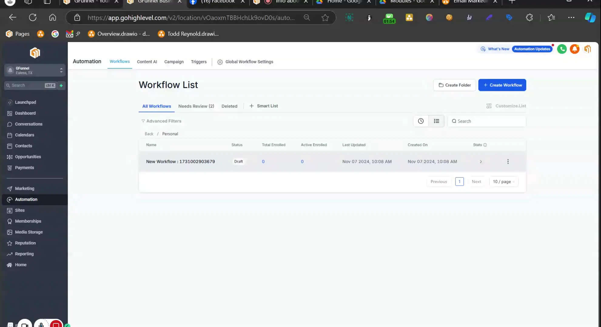 Email Workflow Structure