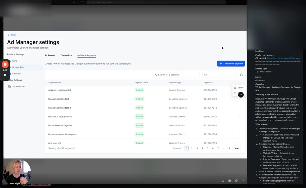 Announcing audience segments for Google Ads in Ads Manager