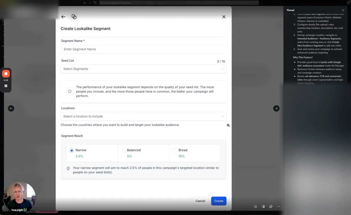 Ad Manager settings: Google Ads > audience segments