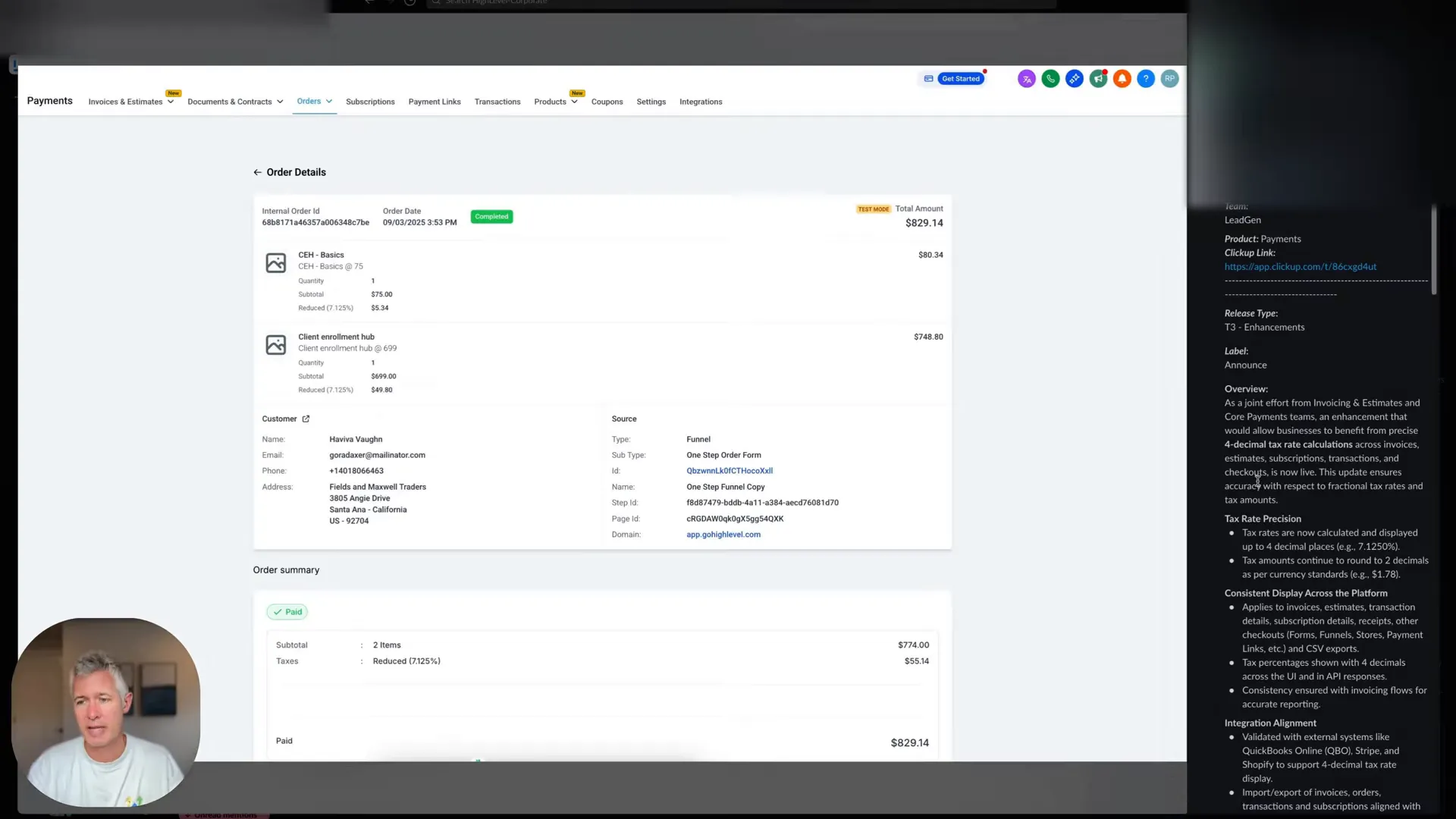Dashboard view indicating changes were applied across multiple payment and checkout modules