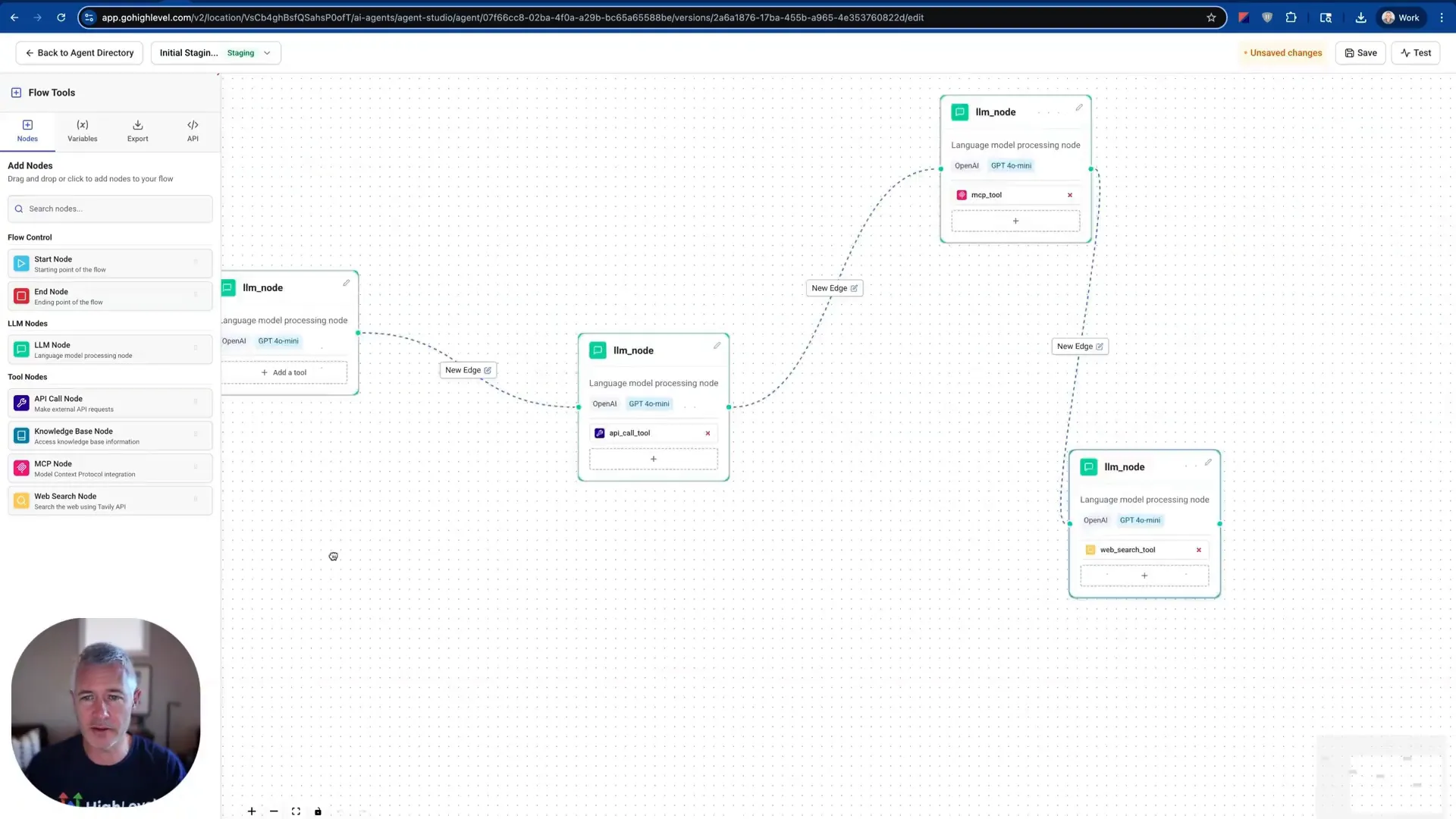 GFunnel automation dashboard showing workflow creation