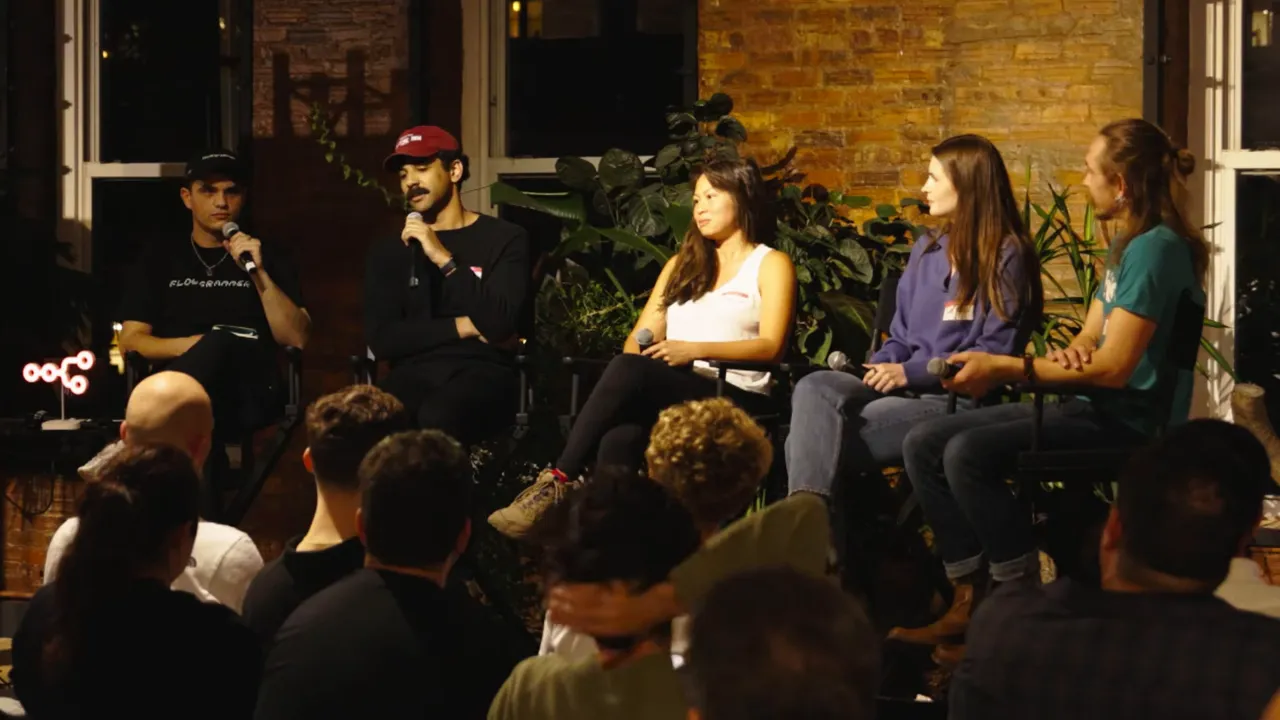 Panelists discussing education gap