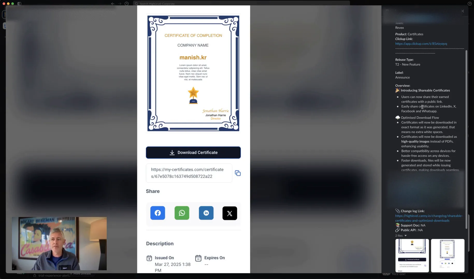 Download flow demonstration