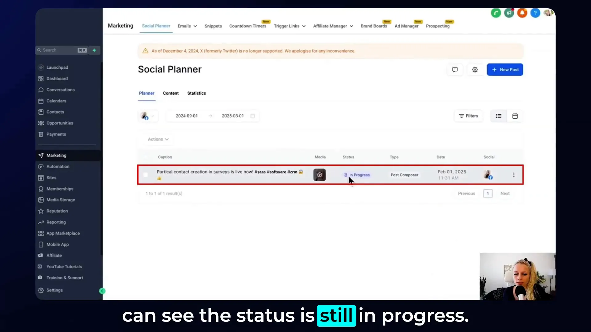 Video insight on scheduling Facebook reels with social planner
