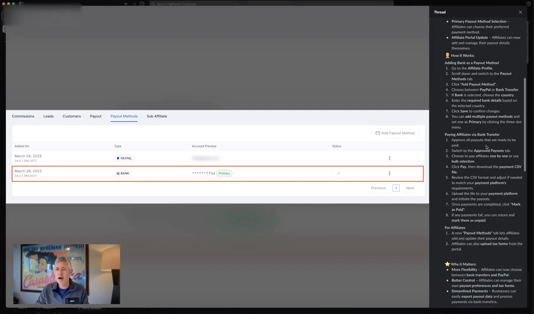 Encouraging users to check the change log
