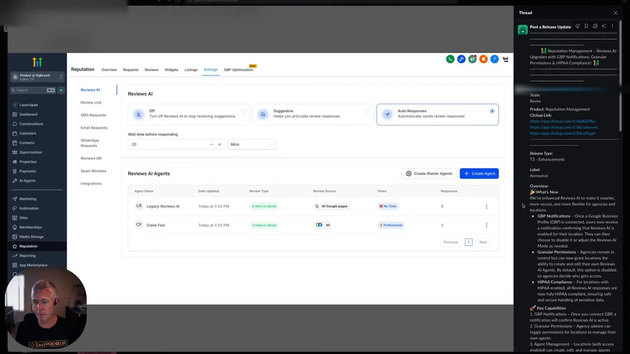 Permission settings interface showing agency controls