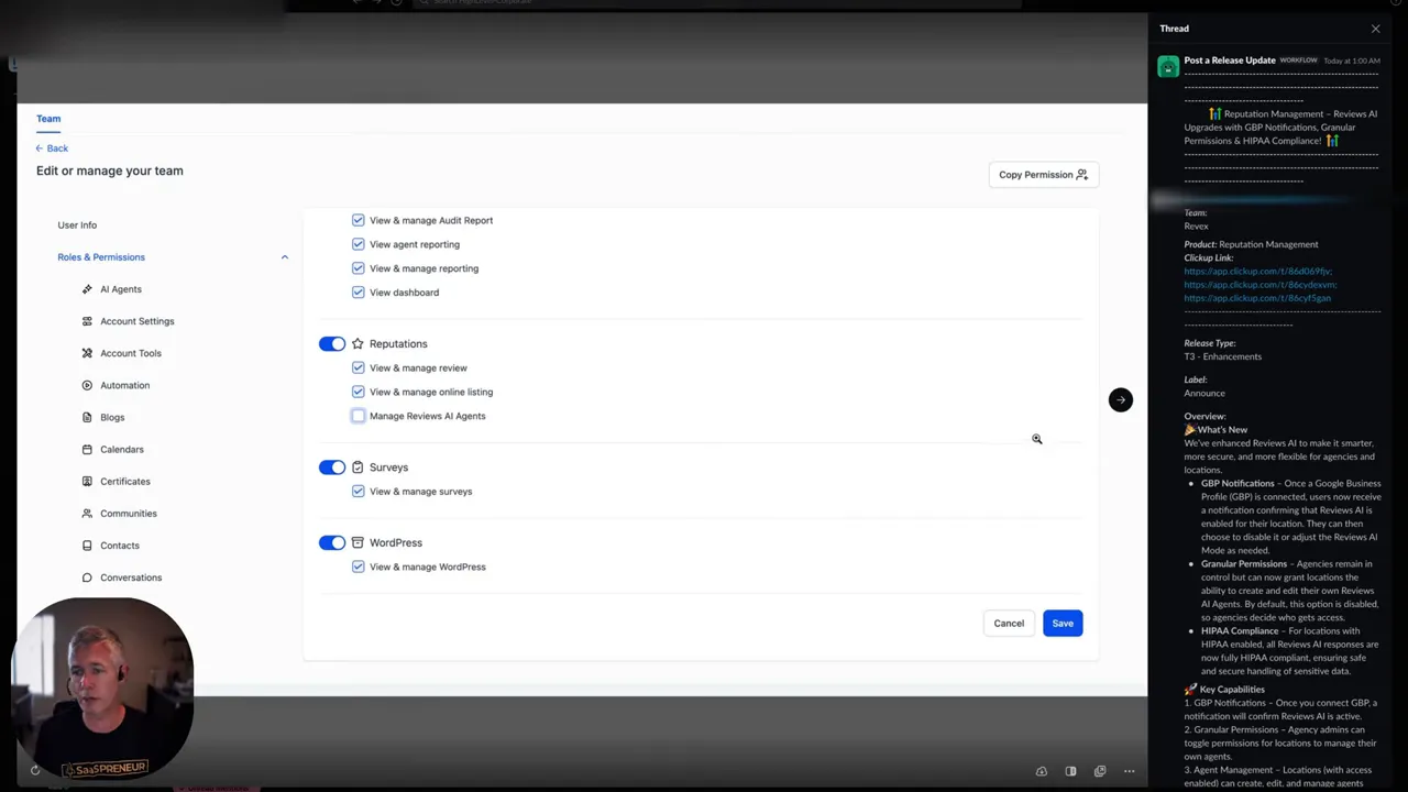High-level shot of GFunnel’s dashboard and community features