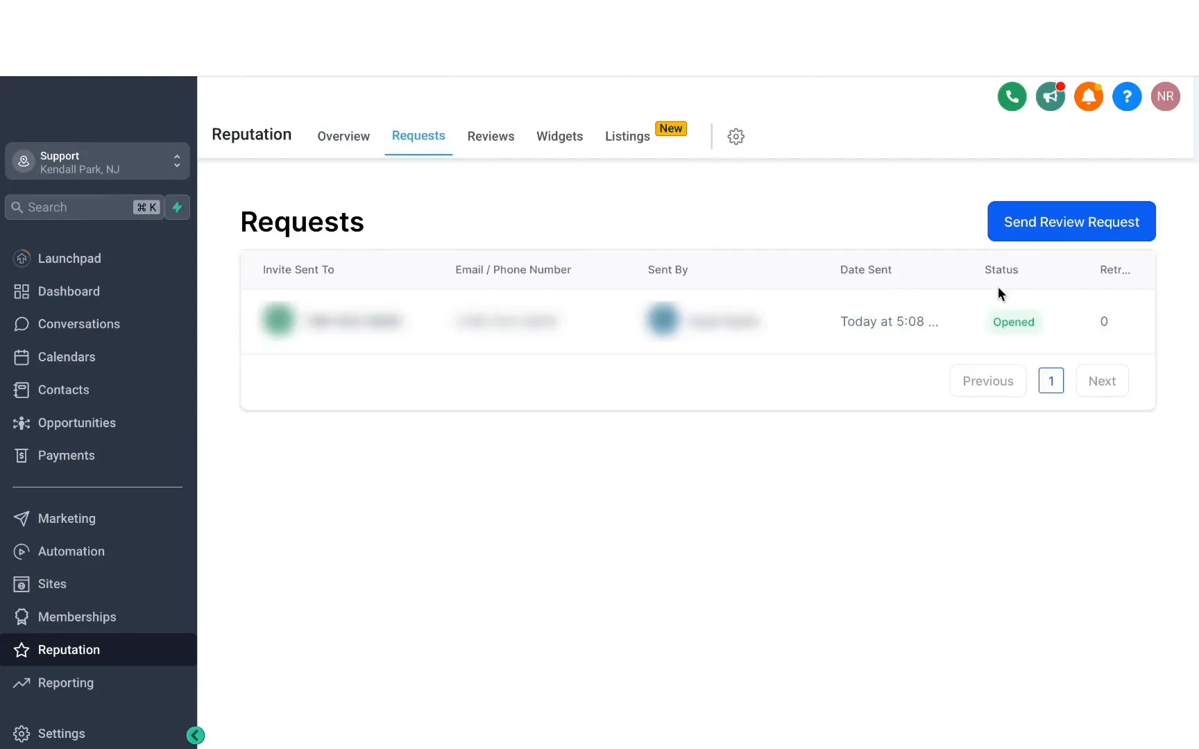 Monitoring review requests