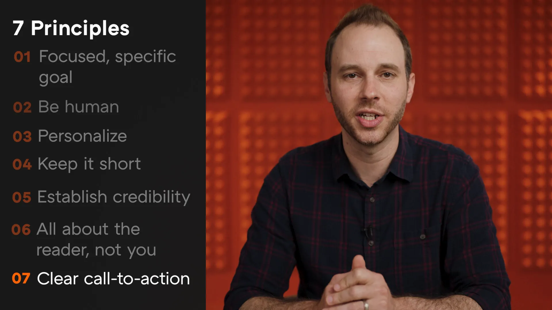 Focus on a specific goal in emails