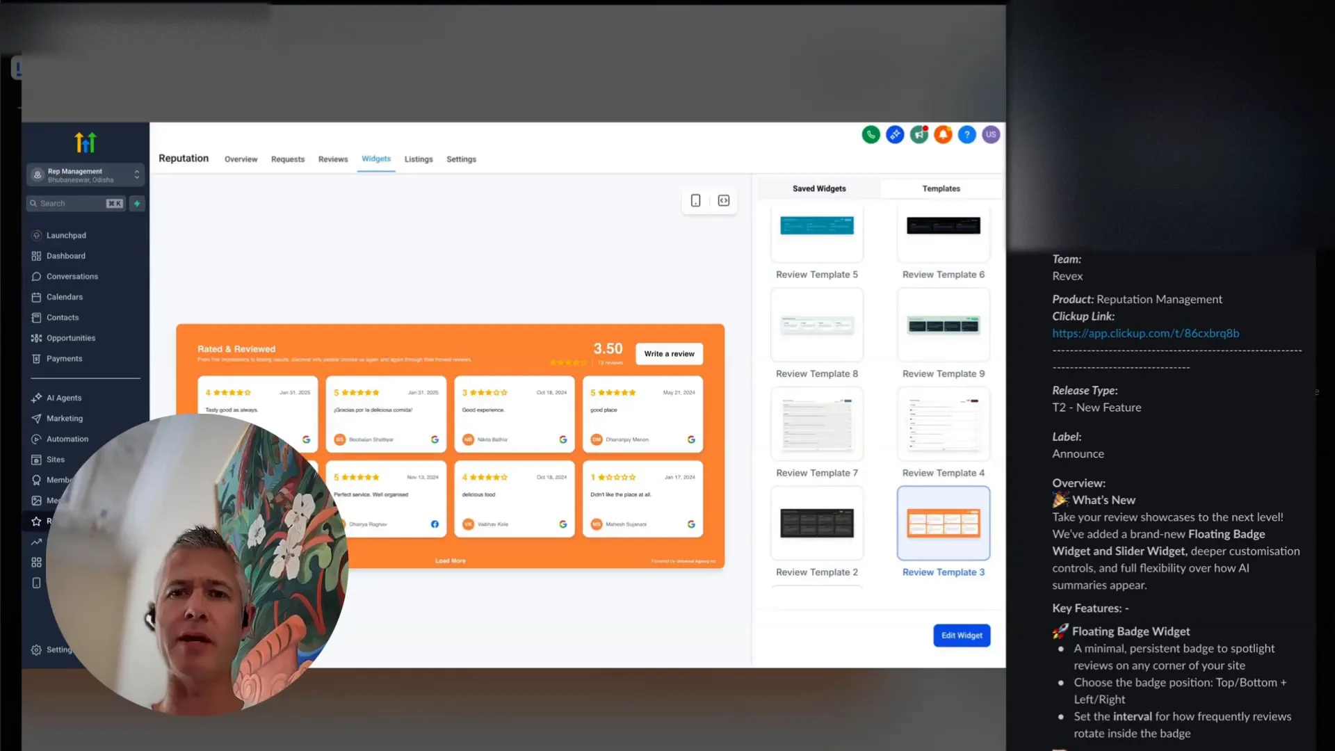 GFunnel’s business platform homepage showcasing features