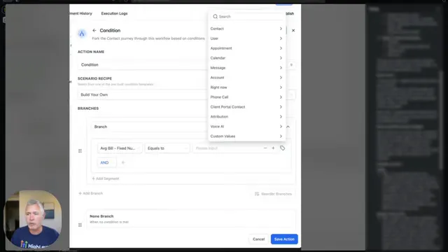 Choosing a dynamic value for a condition row in an if/else action