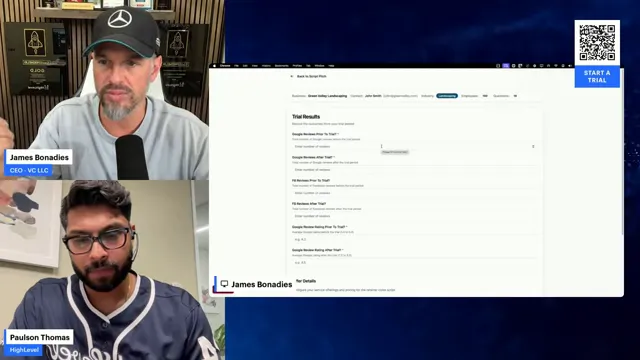 Trial results example: Google reviews before/after comparison