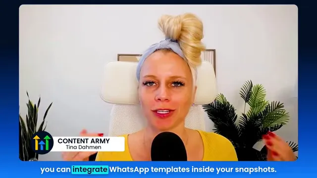 Intro screen with mention of integrating WhatsApp templates into snapshots