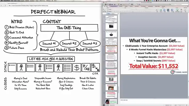 Slide showing total value, then leading to the price reveal
