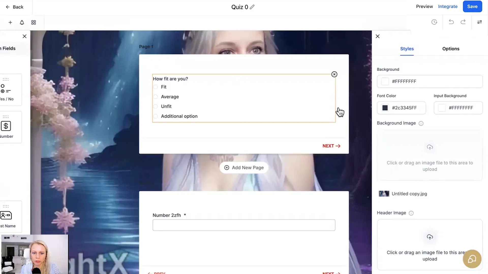 Adding images and branding to the quiz