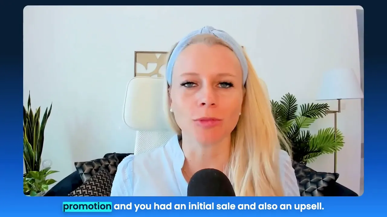 Example scenario: initial sale and upsell tracked for affiliate commissions