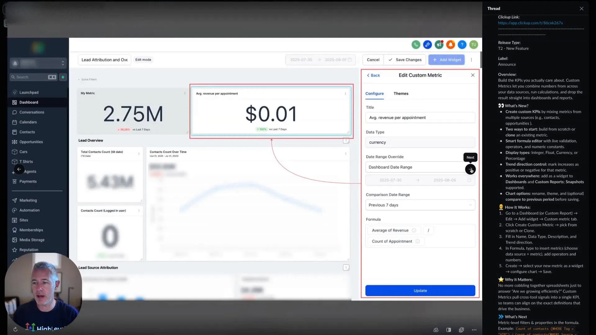 E-commerce store dashboard showing sales increase with GFunnel