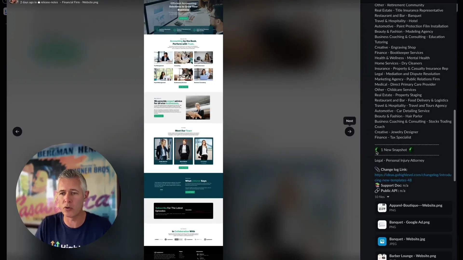 GFunnel’s automation dashboard showing email and survey templates