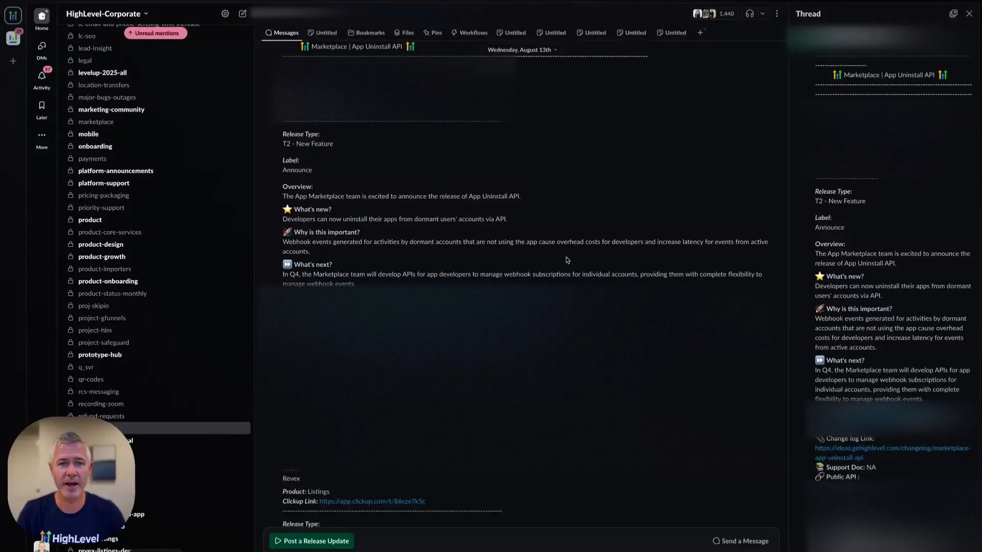 Sean introducing the update from HighLevel