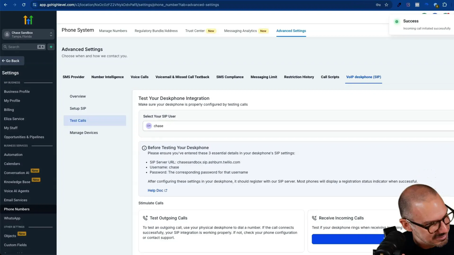 Video insight on automation and desktop phone setup with HighLevel