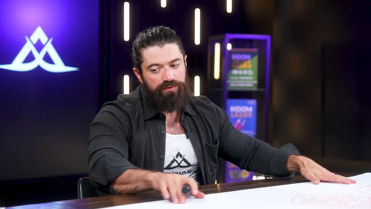 Alex describing the concept of 'puddle to pond to lake to ocean' — how to expand your market as you grow