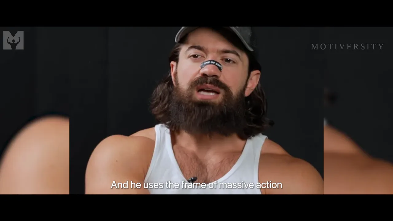 Speaker describing massive action and automation like Arnold Schwarzenegger’s work ethic