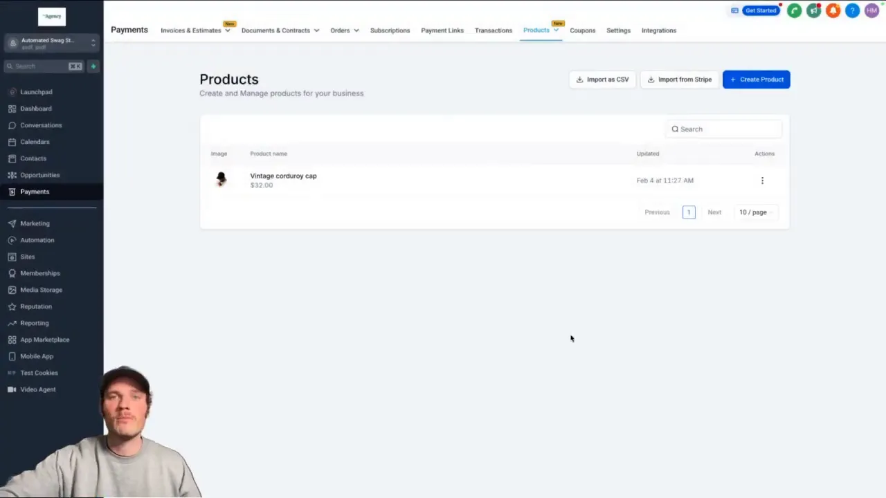 GFunnel automation dashboard showing workflow setup