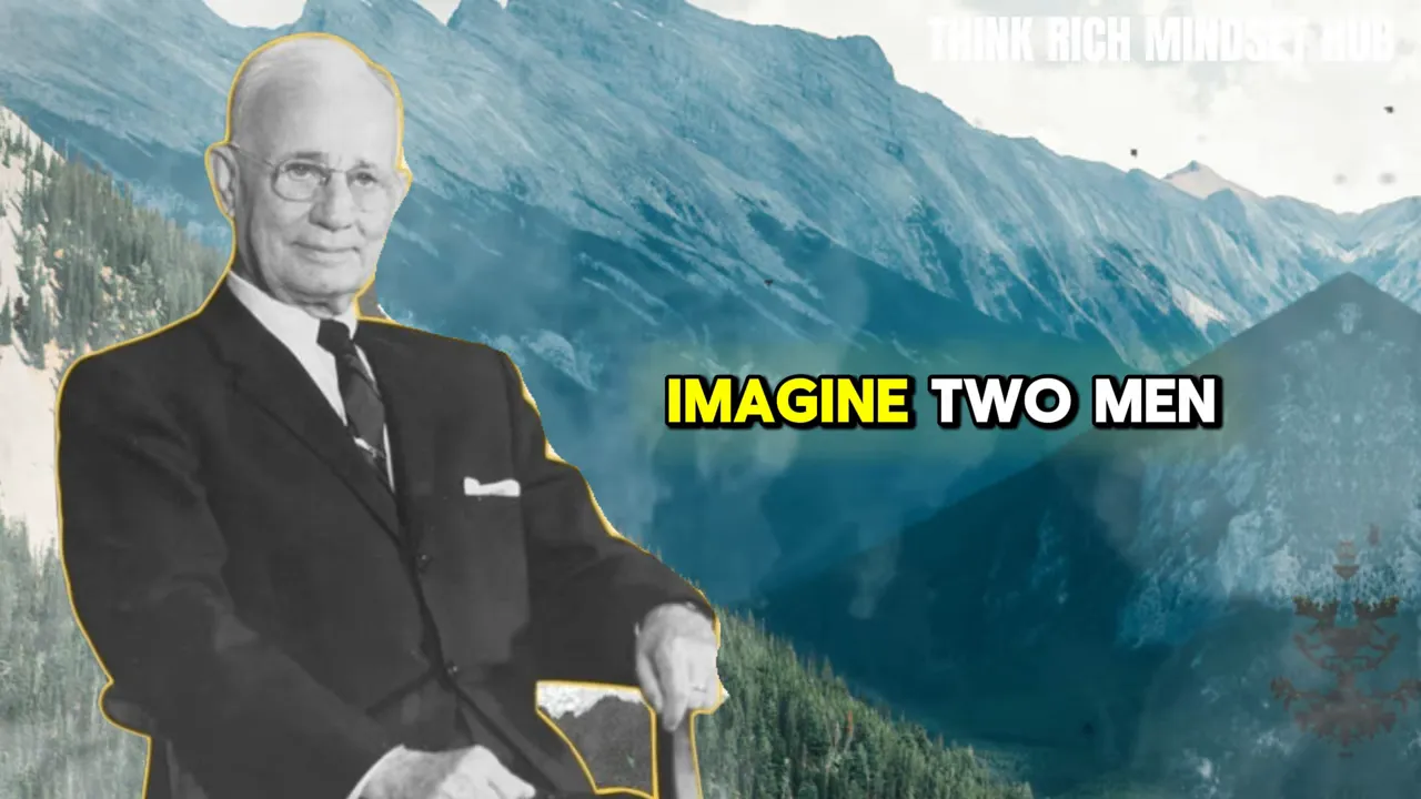 Two men with different mindsets: one sees obstacles, the other sees opportunities