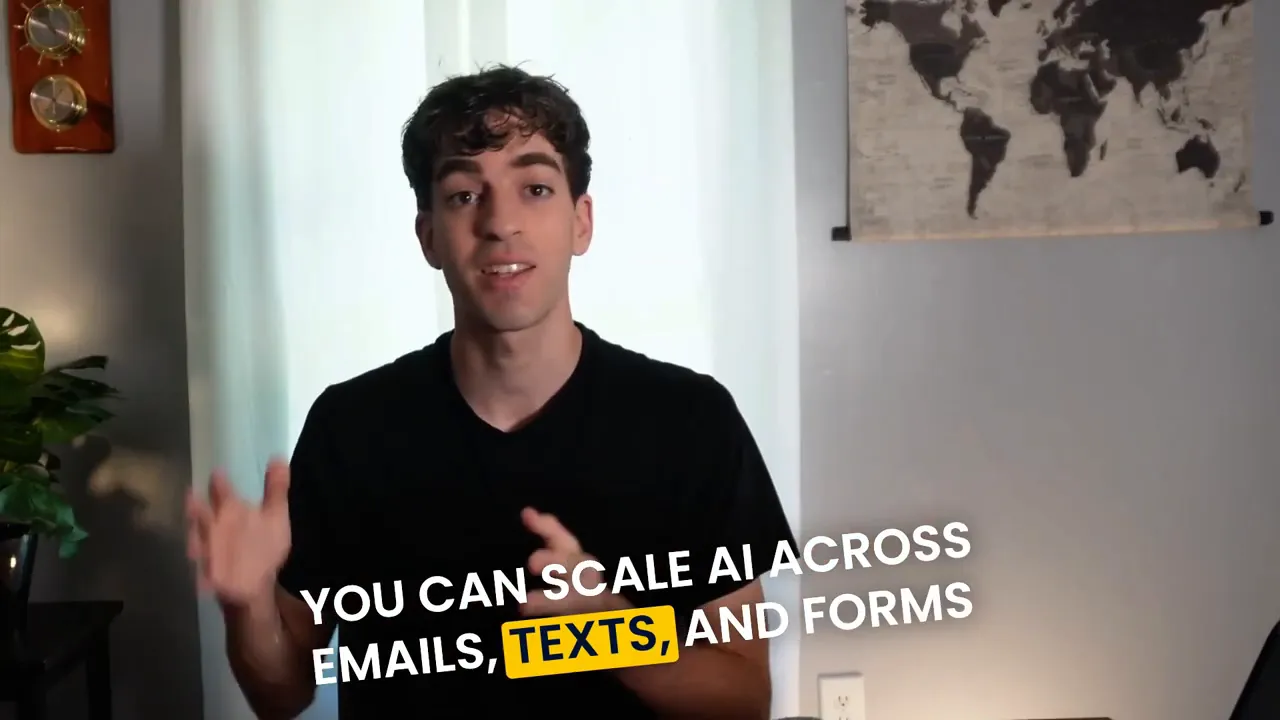 Dashboard showing AI usage across emails, texts, and forms