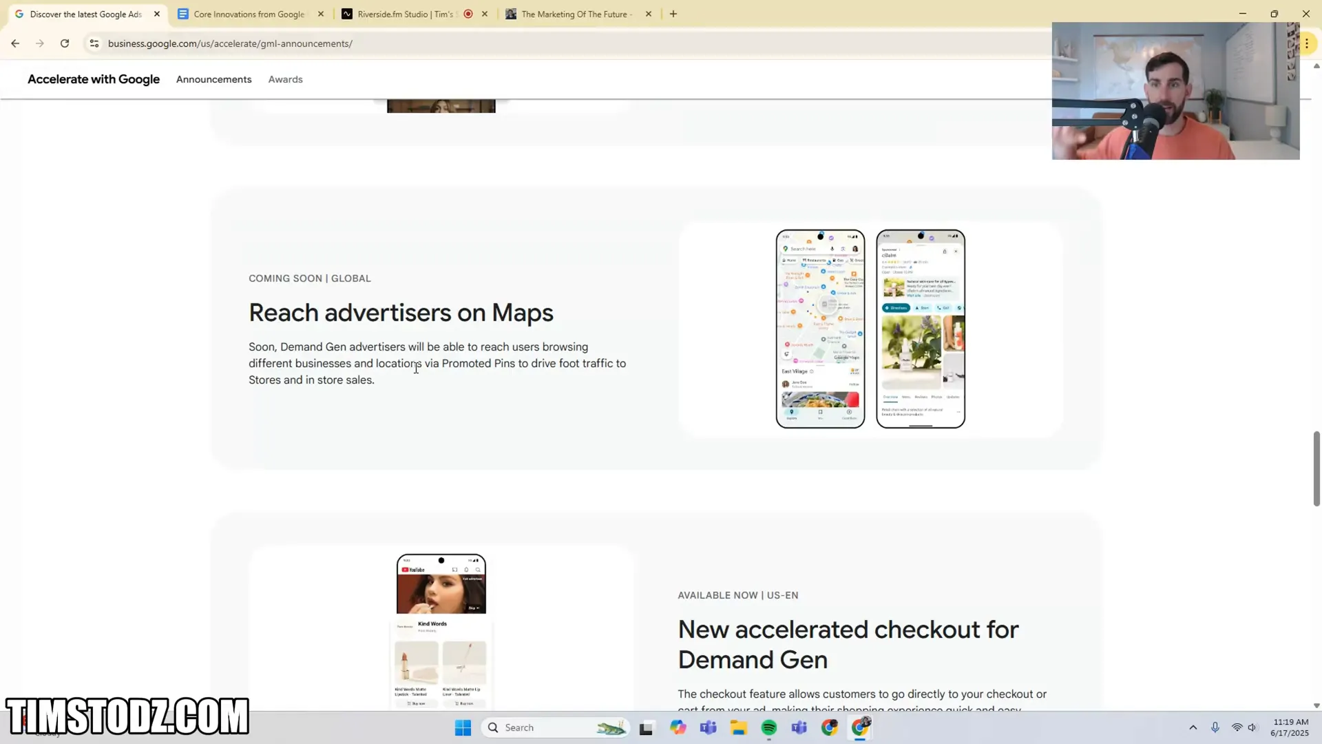Google Maps local business profiles with vibe-based search