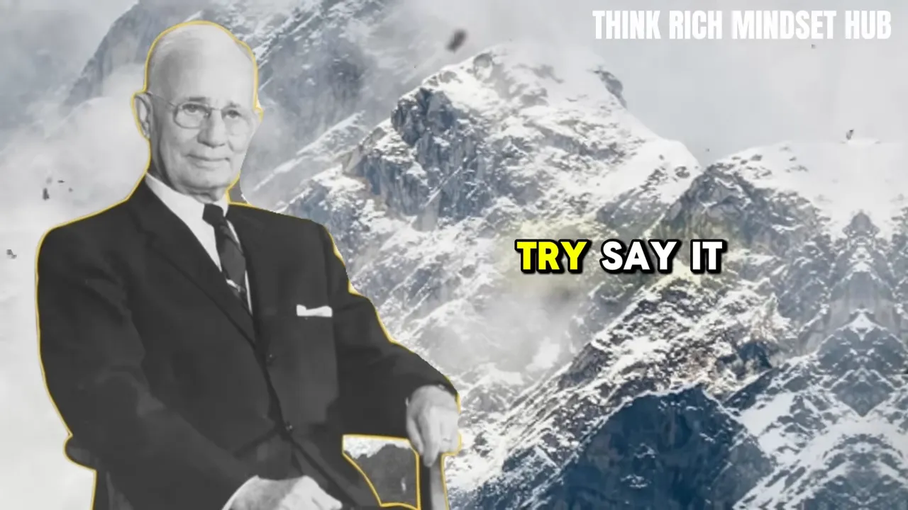 Text overlay: Never say I'll try — say It is done