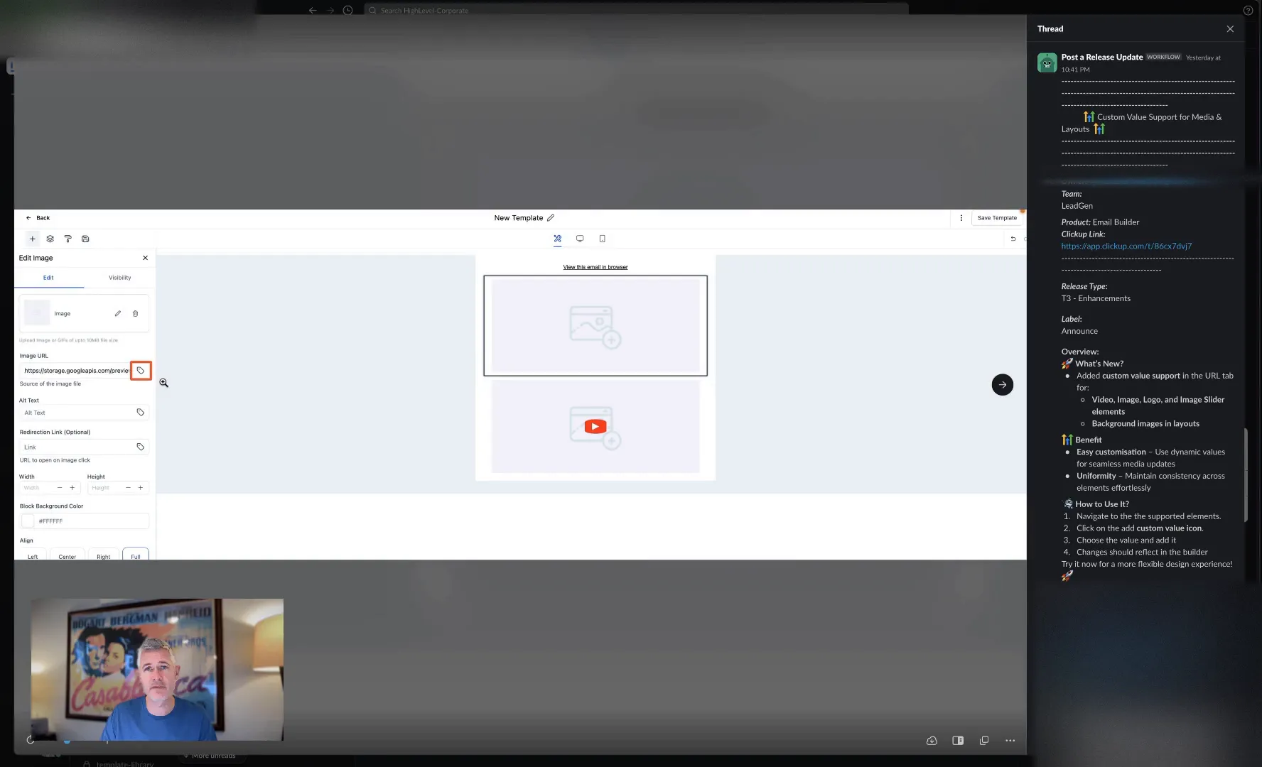 Using custom values in image URL