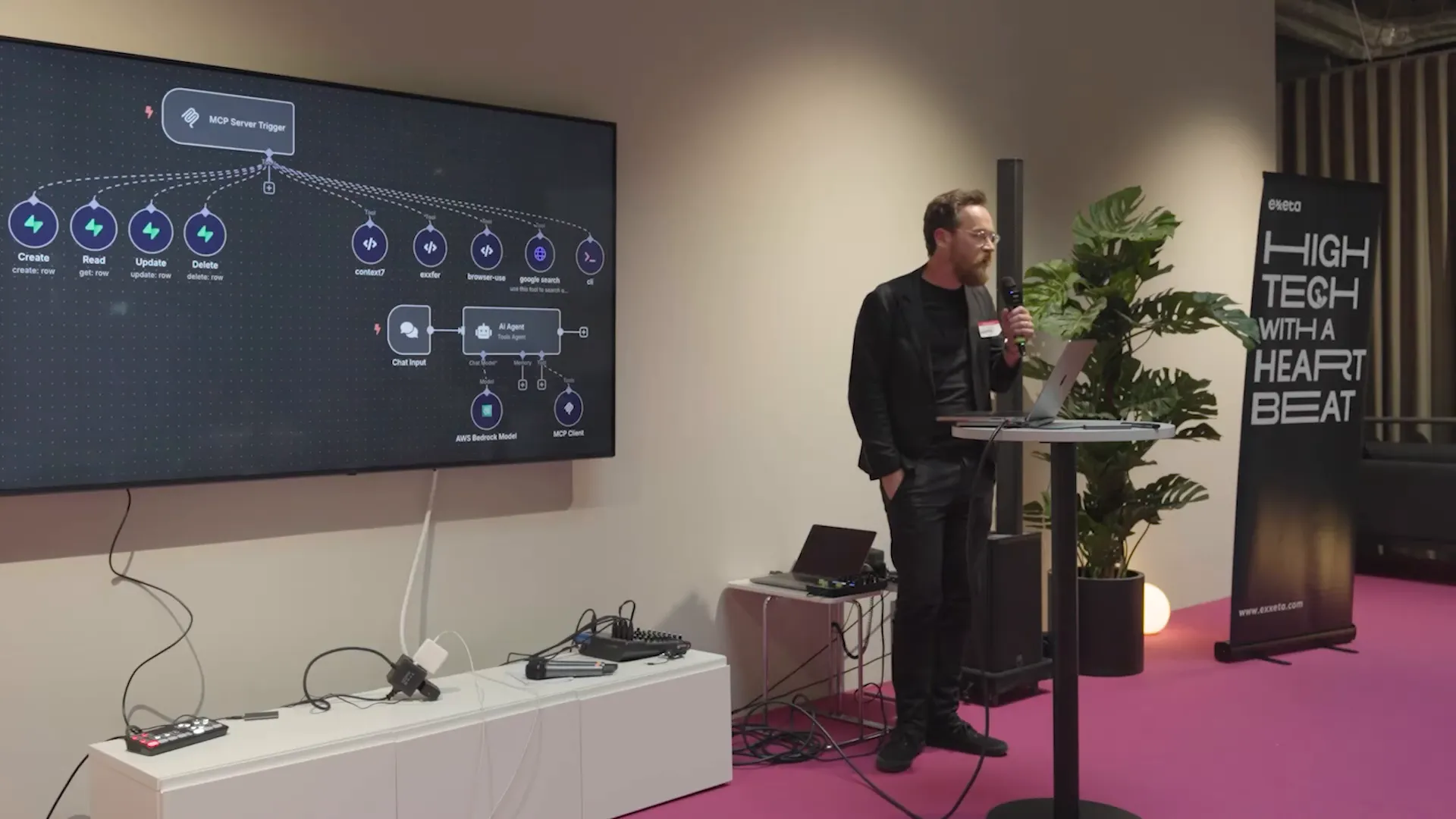 CLI node demo where agent maps intent to bash commands