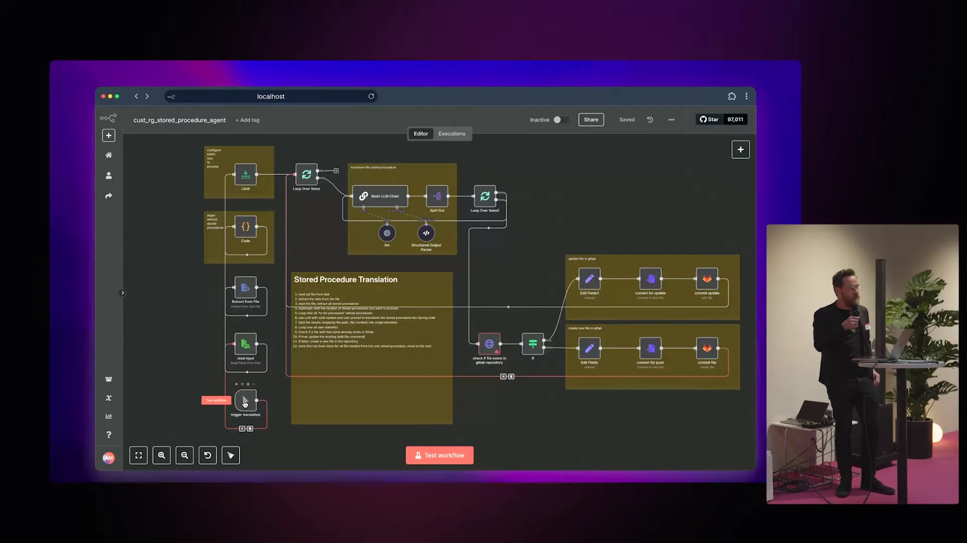 Slide showing LLM-driven extraction of entities and controllers