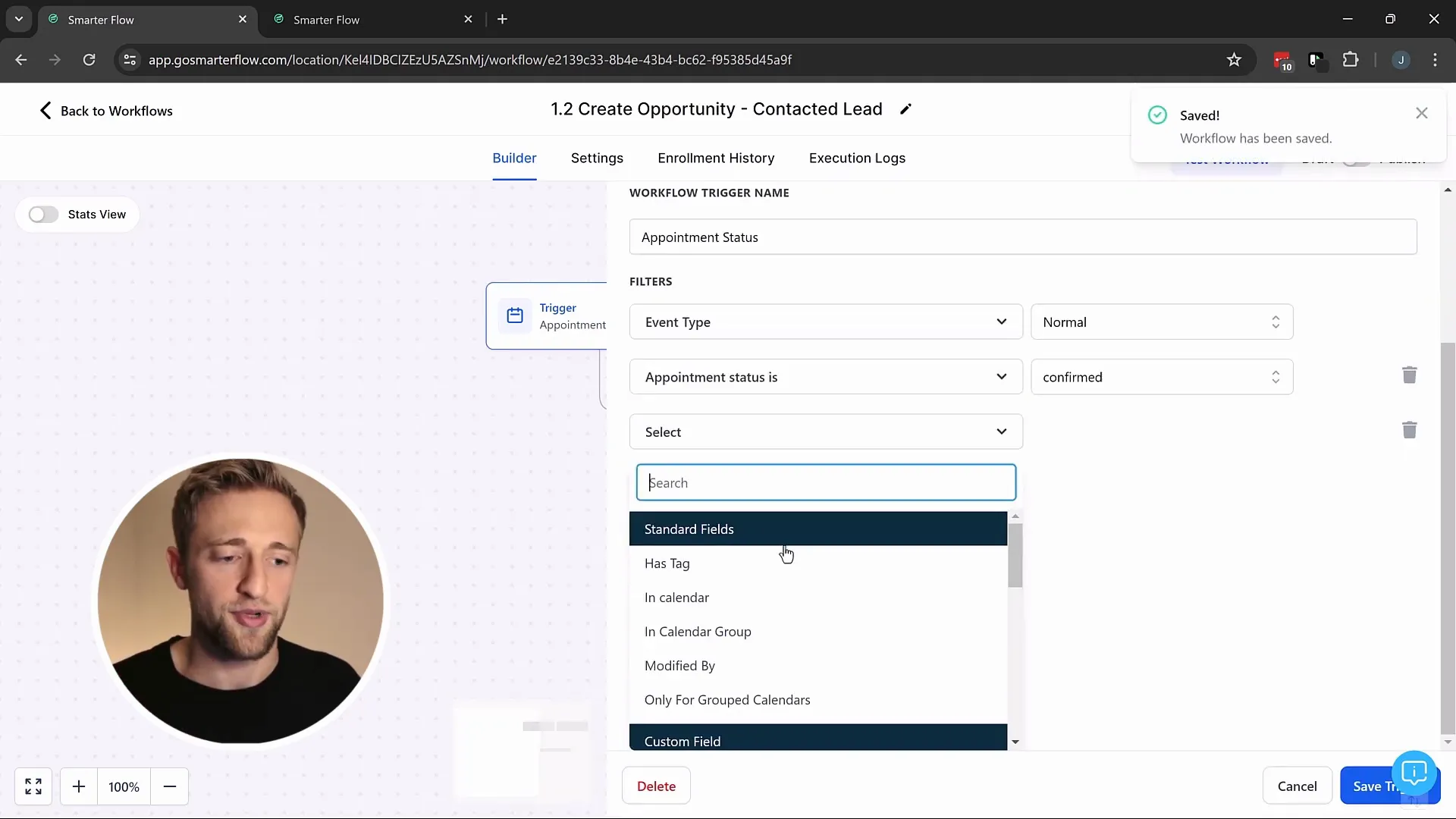 Setting Up Appointment Status Triggers