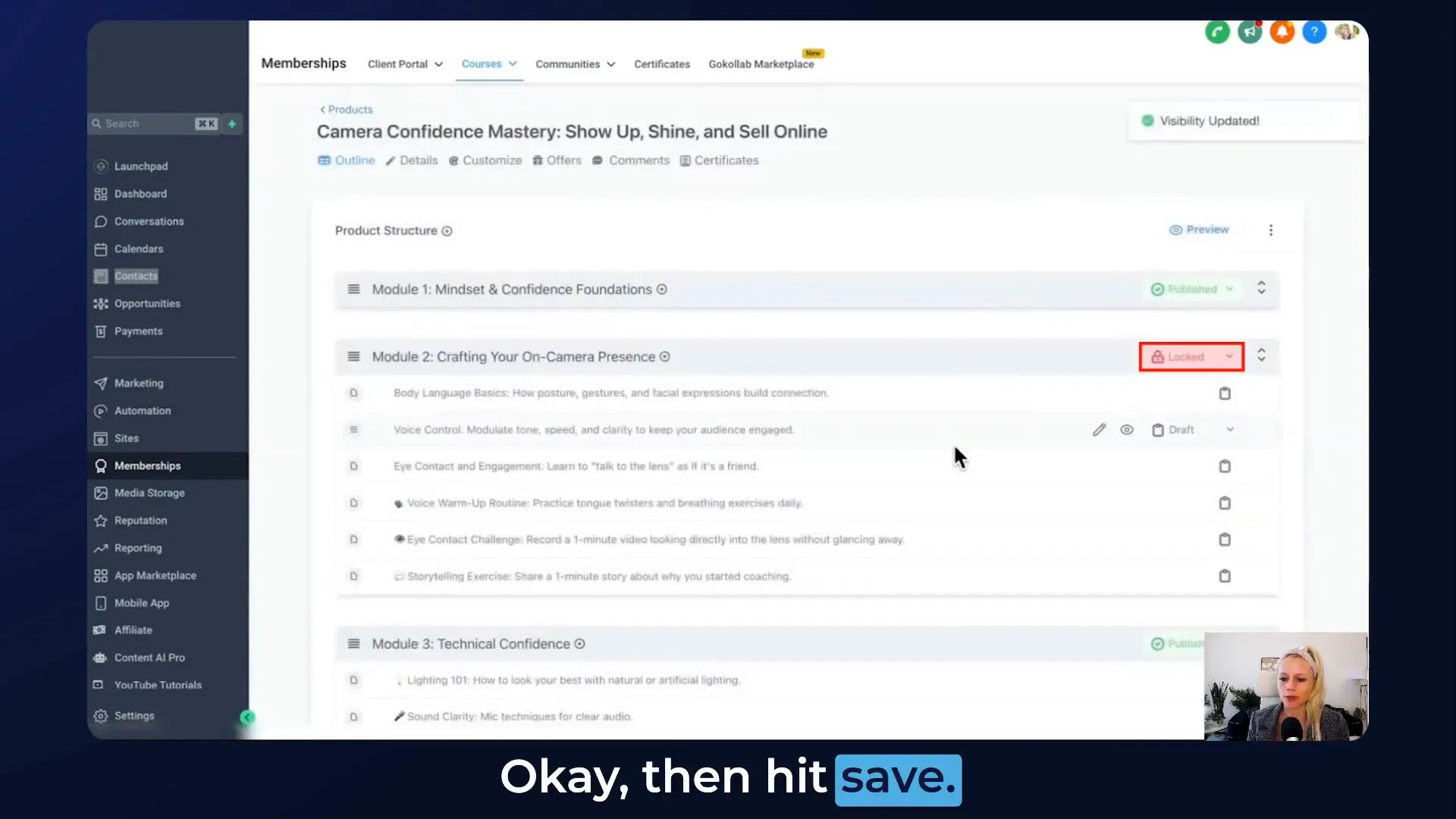 Handling comments and course material notifications