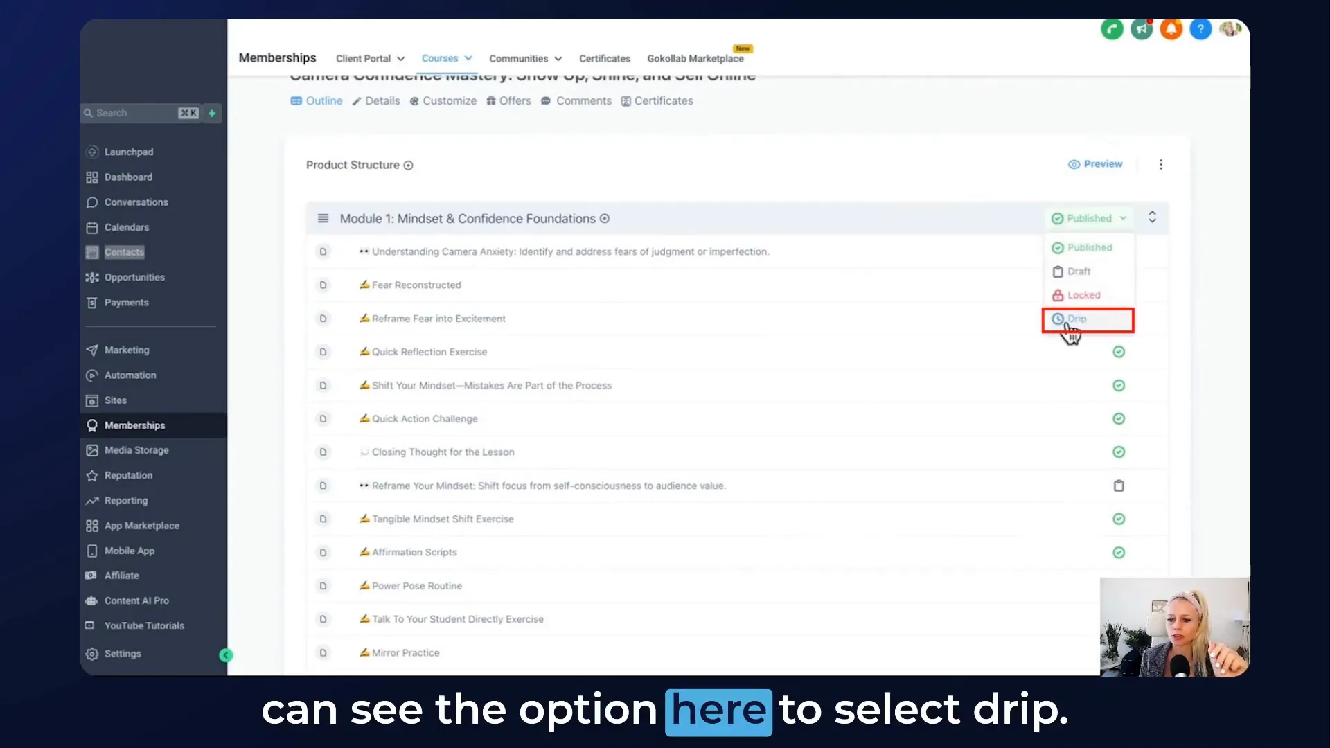 Setting up drip emails