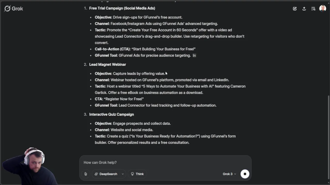 Example of multiple email campaigns with different focuses