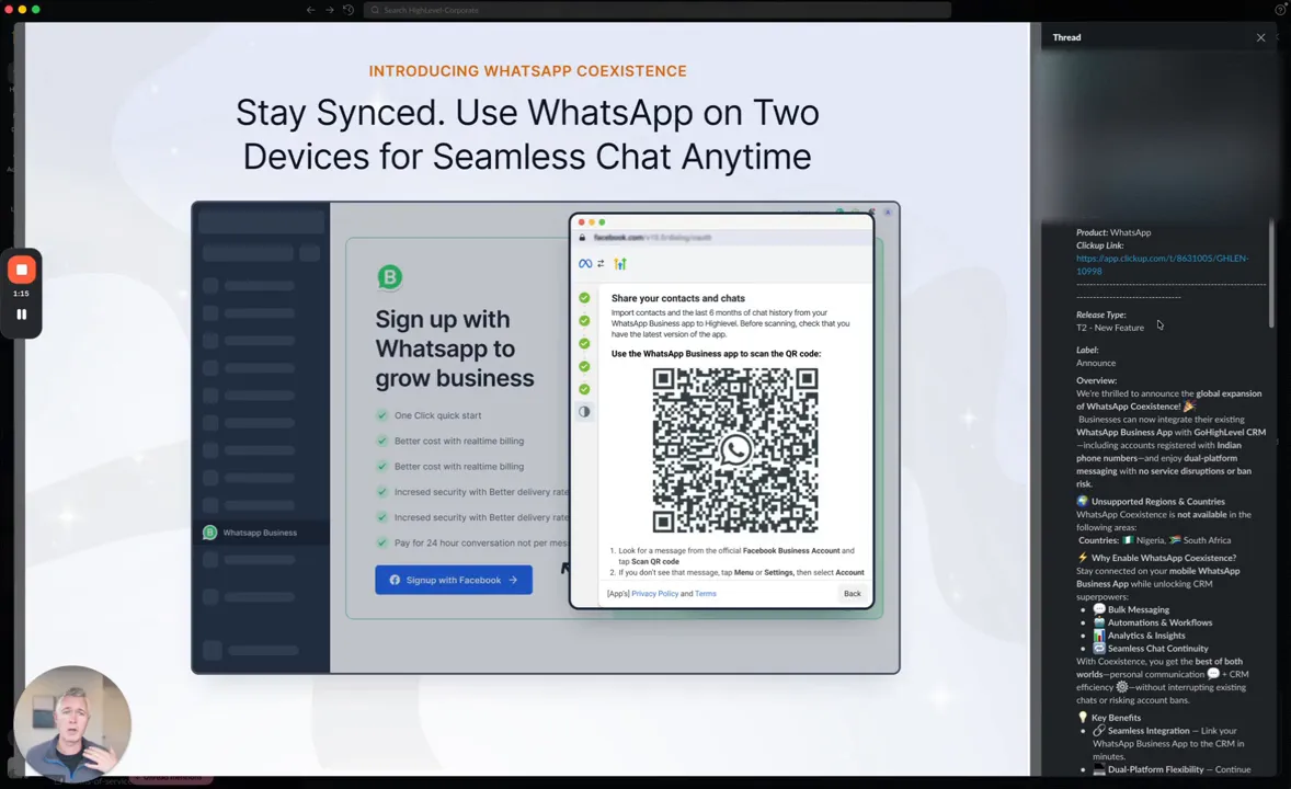 Announcement: WhatsApp coexistence live globally except select regions
